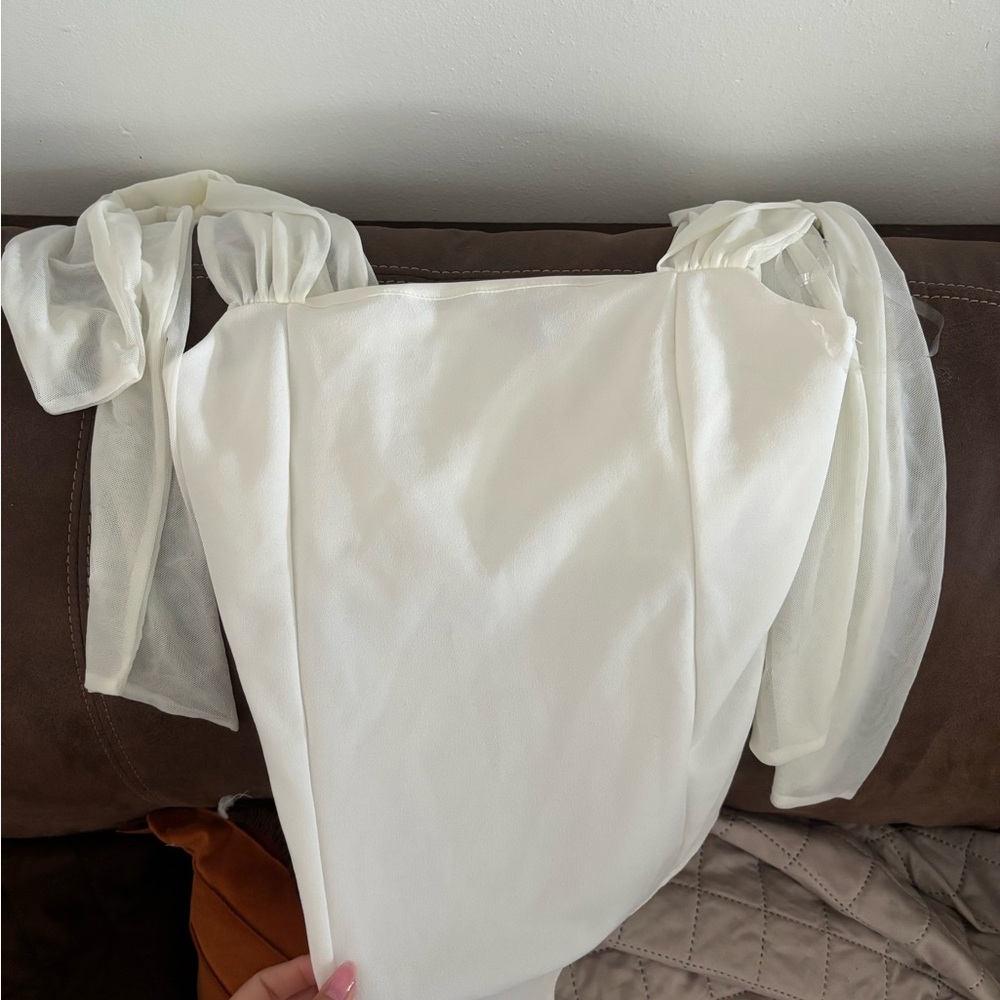 Elegant White Off-Shoulder Top